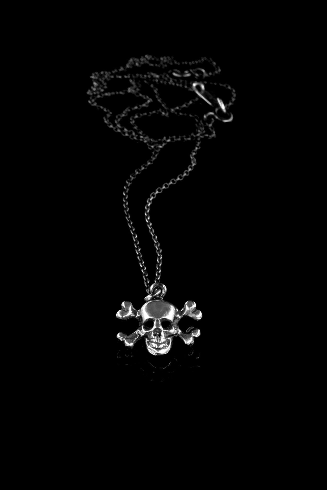 Tiny Skull & Bones Pendant