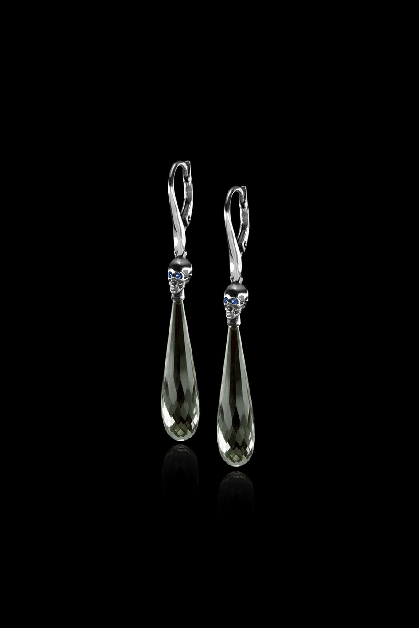 Hanging Skull Drop Earrings